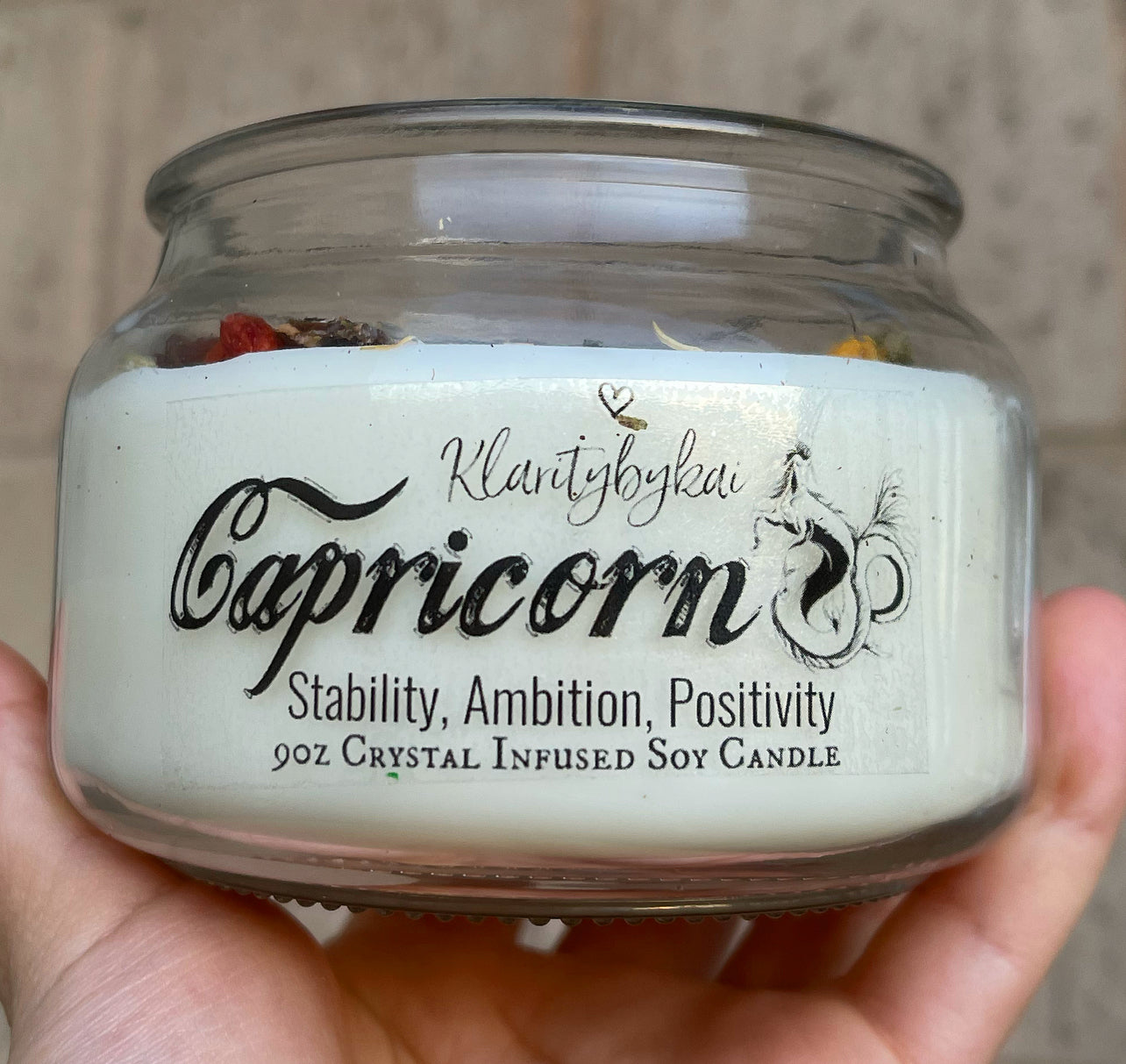 CAPRICORN ♑️ Smokey Quartz Manifestation Candle🕯