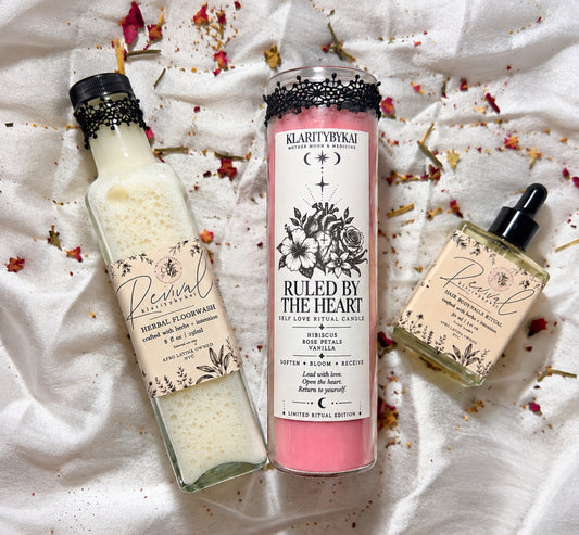 *LIMITED TIME* The “Ruled By the 🫀” Self Love Intention Candle Full Set🩷