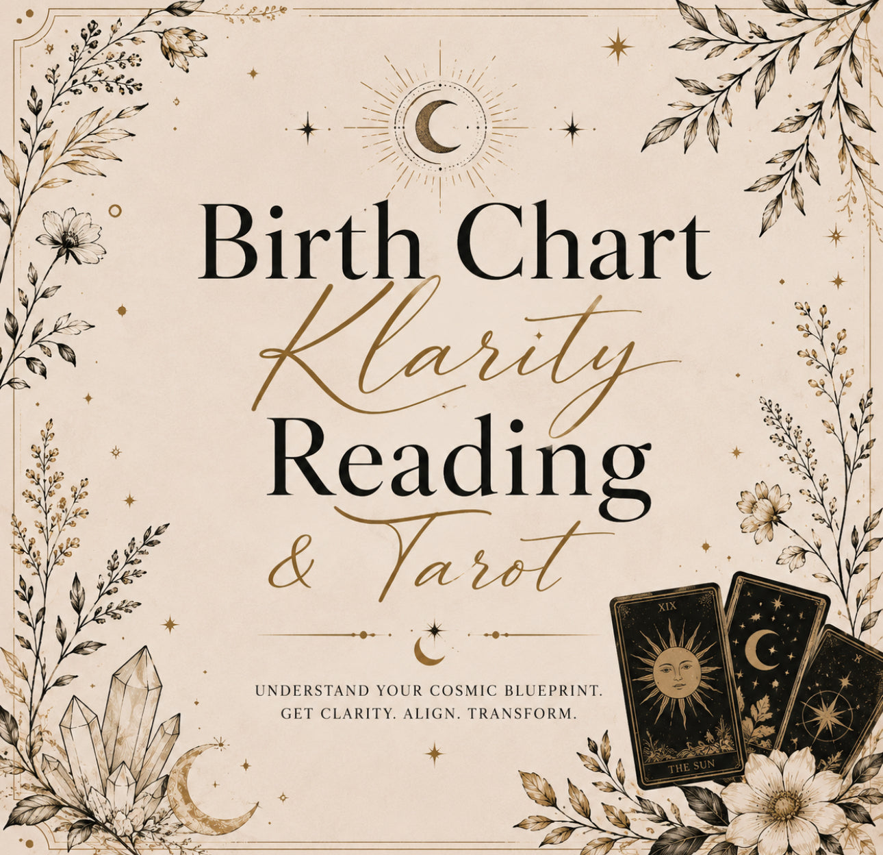 Birth Chart Klarity Read + Tarot