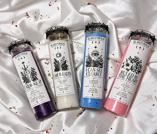 *LIMITED TIME* Kai’s Sacred Intentions Ritual Candle Full Set💜🤍🩵🩷